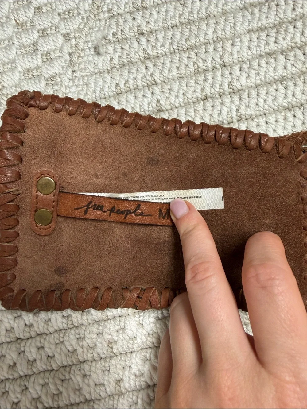 Free people Braided Brown Leather western Waist Belt